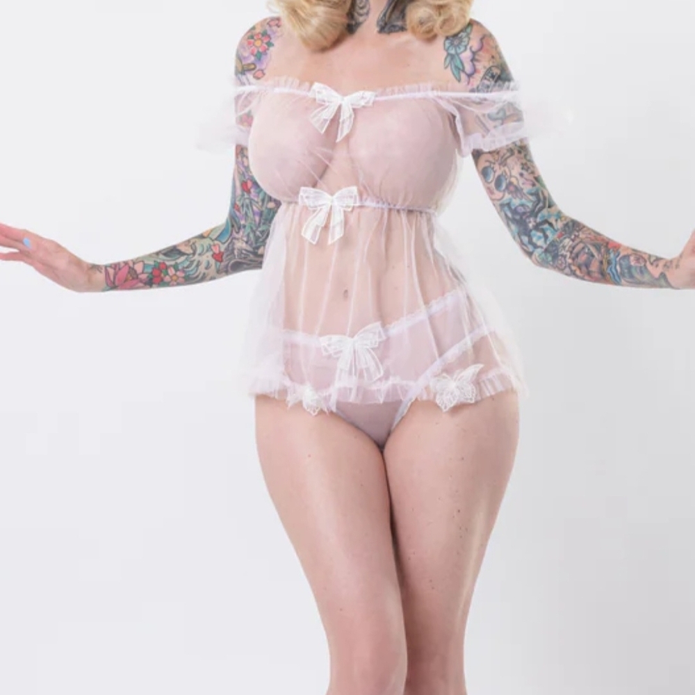 Delicate Sheer Pink Chemise